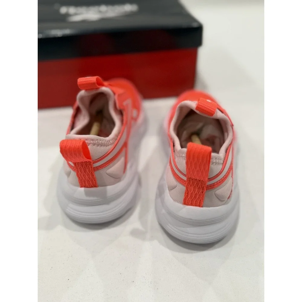 Reebok Lite Spinner Unisex Kids Sz 11 kids Slip-On Mesh Sneakers Pink/White scho